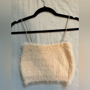 Zara furry Crop Top